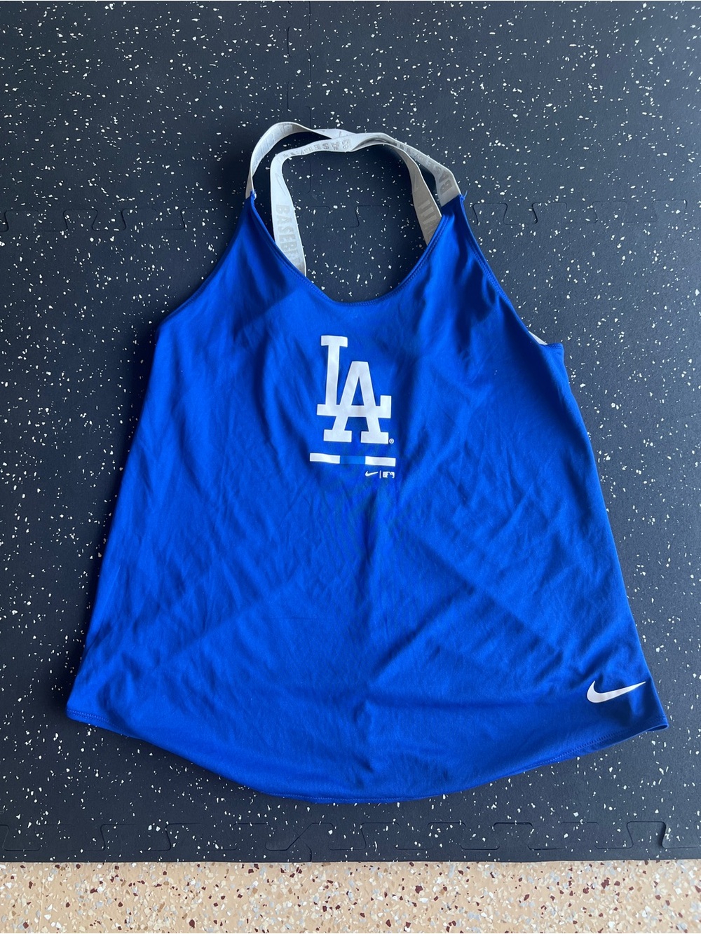 Nike Royal Blue Athletic Tank Top with Black Logo